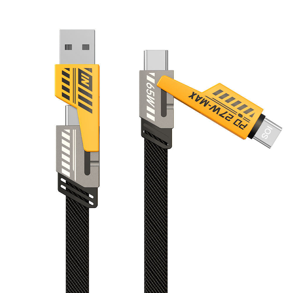 1⚡ Power Duo: 120W GaN Fast Charger + 4-in-1 Fast Charging Cable (US Plug) - Everyday essentials