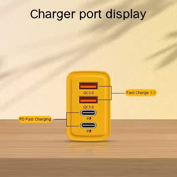 1⚡ Power Duo: 120W GaN Fast Charger + 4-in-1 Fast Charging Cable (US Plug)