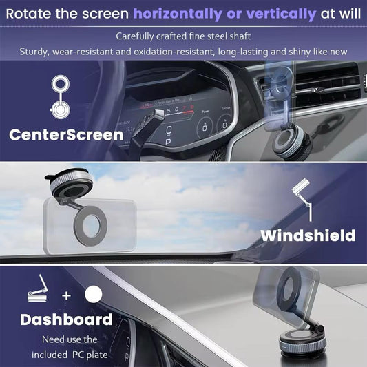 Universal Car Mount Phone Holder – 360° Rotating Dashboard & Air Vent Mount