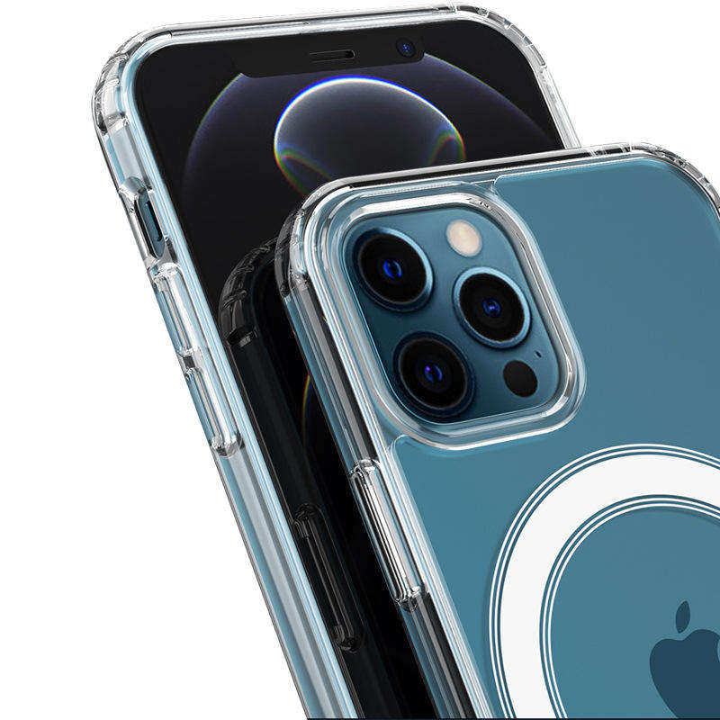 Magnetic Clear Phone Case for iPhone 14/15/16/17 – Transparent TPU + PC All-in-One Protection - Everyday essentials