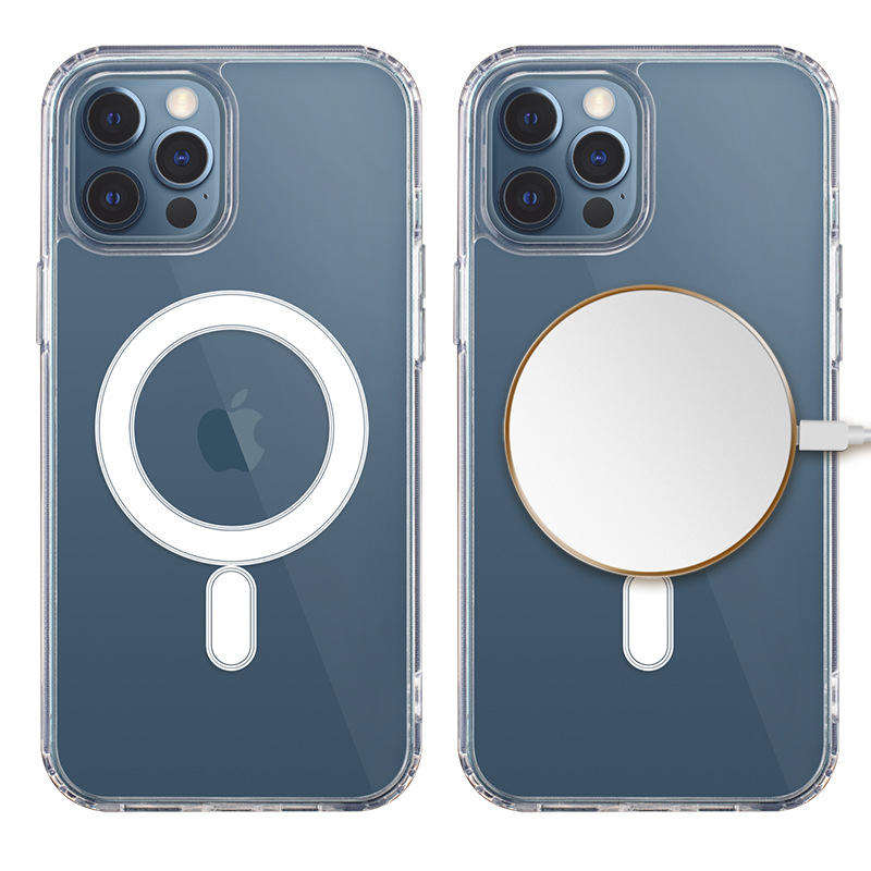 Magnetic Clear Phone Case for iPhone 14/15/16/17 – Transparent TPU + PC All-in-One Protection - Everyday essentials